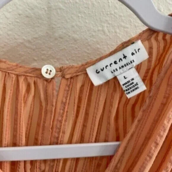 Anthropologie Gauzy Neutral Mini Dress Smocked Feminine Stretch Casual - Picture 5 of 7